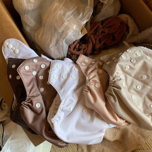 Nora’s nursery earth tone reusable diapers